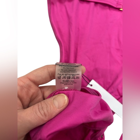 New! MONICA HANSEN Money Maker Spaghetti Strap One-Piece Swimsuit Size Small - Picture 9 of 10